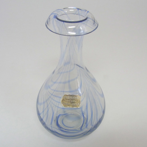 (image for) Lindshammar 60s Swedish Blue Glass Vase by Gunnar Ander - Click Image to Close