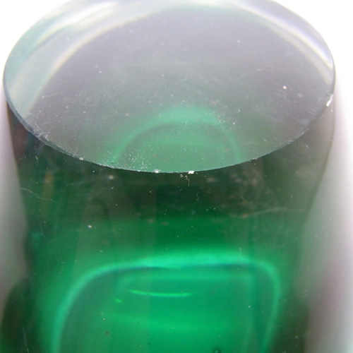 Magnor Scandinavian 70s Green Cased Glass Bowl - Signed - Click Image to Close