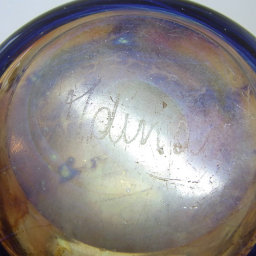 (image for) Mdina 'Tortoiseshell' Maltese Brown Glass Vase - Signed - Click Image to Close