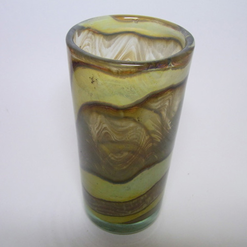 Mdina 'Earthtones' Maltese Sandy Glass Vase - Click Image to Close