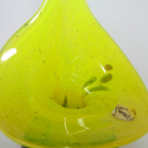 (image for) Mtarfa Yellow + Blue Art Glass Jack in the Pulpit Vase - Click Image to Close