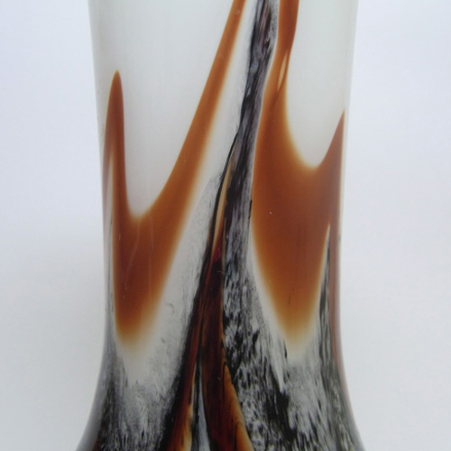 Vetreria Artigiana Sanminiatello Italian Marbled Brown Glass Vase - Click Image to Close