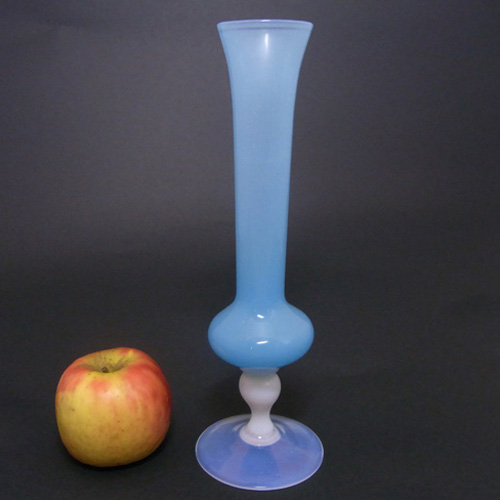 (image for) Italian or French Blue & Opalescent White Glass Vase - Click Image to Close