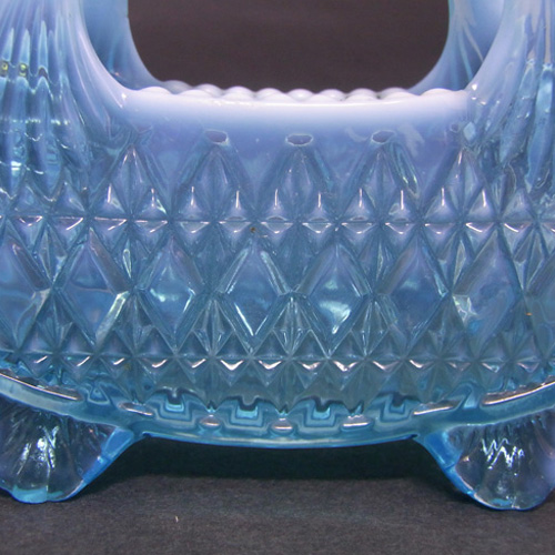 Davidson 1900s Blue Pearline Glass Prince William Bowl - Click Image to Close