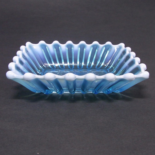 Davidson 1900's Blue Pearline Glass 'Brideshead' Bowl - Click Image to Close