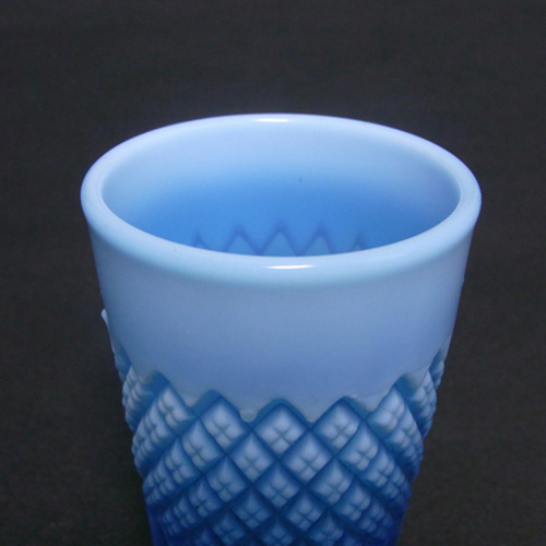 Davidson 1900's Blue Pearline Glass 'Somerset' Tumbler - Click Image to Close