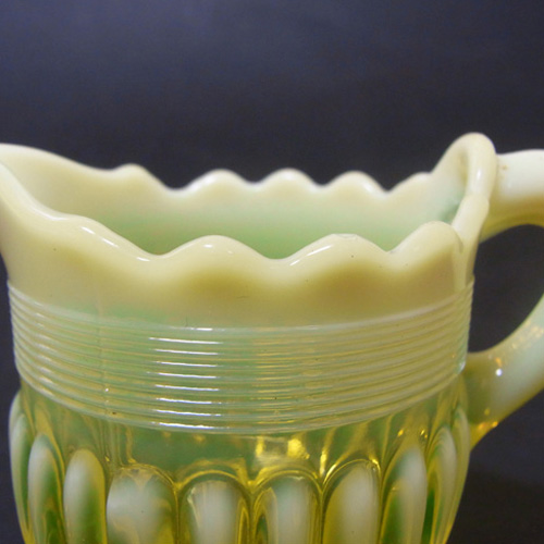 Davidson 1900s Yellow Vaseline/Pearline Glass Cream Jug - Click Image to Close