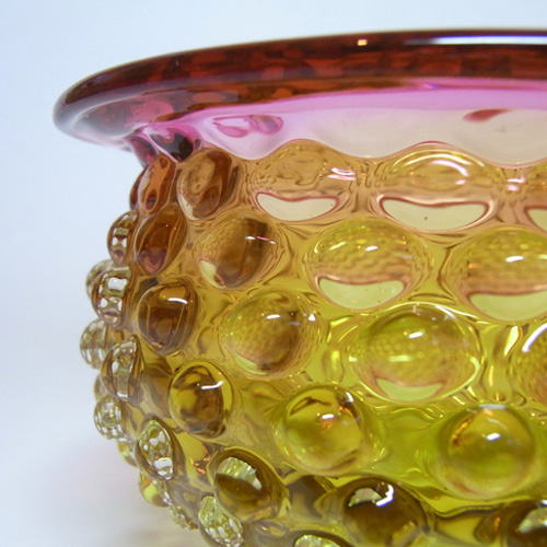 Prachen Czech Amber Glass Bowl - Frantisek Koudelka - Click Image to Close