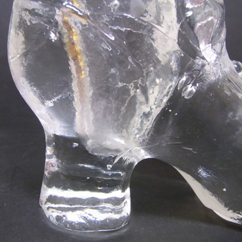 Swedish Pukeberg/Eva Englund Glass Shoe Paperweight - Click Image to Close