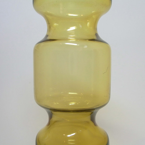 (image for) Aseda Bo Borgstrom Swedish Amber Glass Hooped Vase - Click Image to Close