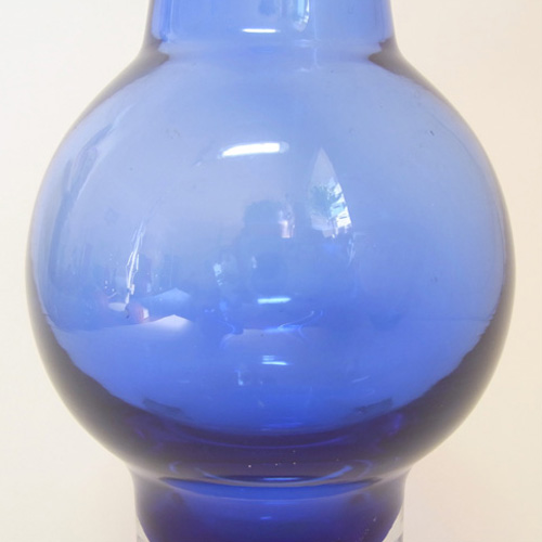 (image for) Riihimaki #1371 Riihimaen Lasi Oy Blue Glass Vase - Click Image to Close