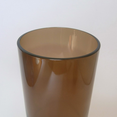Riihimaki #1483 Riihimaen Lasi Oy Brown Glass Vase - Click Image to Close