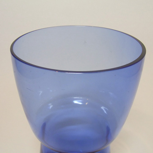 (image for) Riihimaki / Riihimaen Lasi Oy Finnish Blue Glass Vase - Click Image to Close