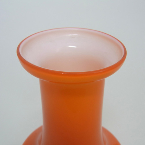 Alsterfors #AV281/20 Orange Cased Glass Vase - Labelled - Click Image to Close