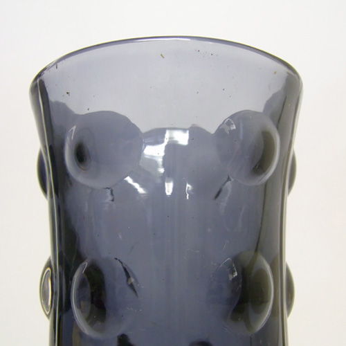 (image for) Sea Glasbruk/Kosta Swedish Purple Glass Vase - Labelled - Click Image to Close