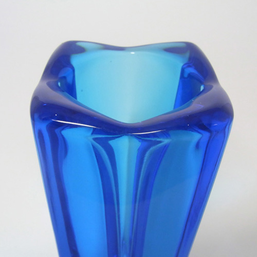 (image for) Sklo Union Rosice Blue Glass Vase by Miroslav Kubinec - Click Image to Close