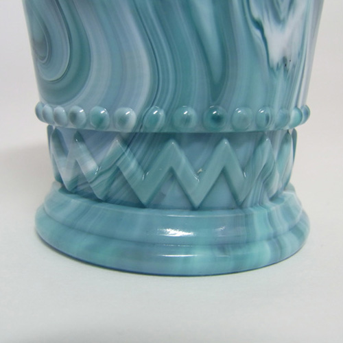 (image for) Victorian Green Malachite/Slag Glass Spill Vase - Click Image to Close