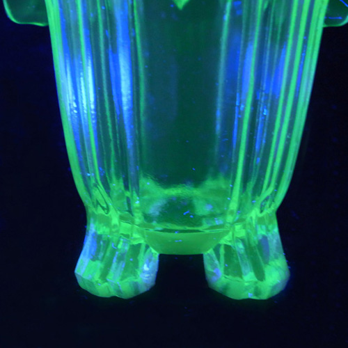 (image for) Sowerby Art Deco 1930's Uranium Green Glass Posy Bowl - Click Image to Close