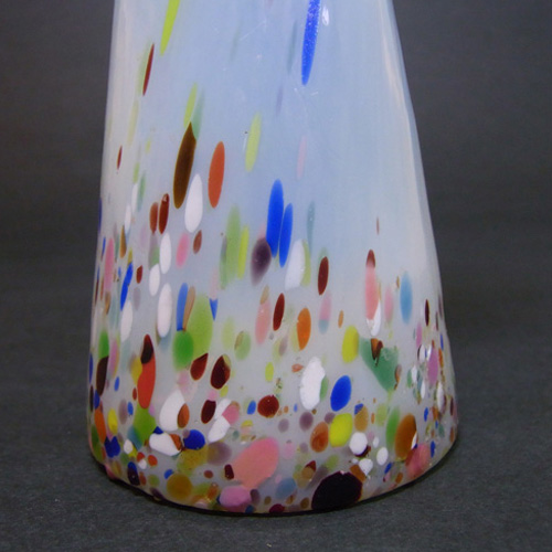 Kralik Czech Opaline/Opalescent Spatter Glass Vase - Click Image to Close