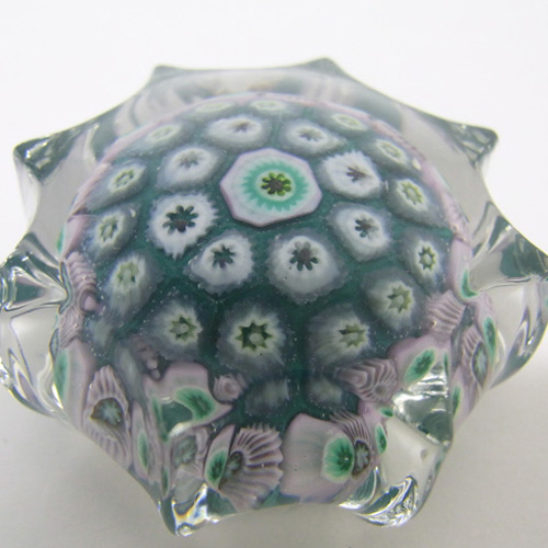 (image for) Strathearn Blue/Green Millefiori Glass Paperweight - Click Image to Close