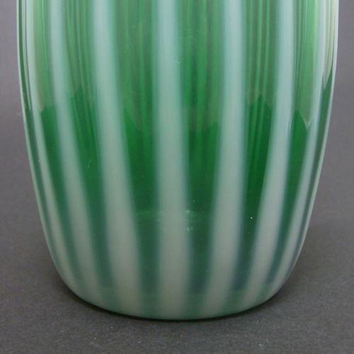 (image for) Harrachov Czech Green Opalescent Glass Vase by Milan Metelak - Click Image to Close