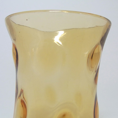 (image for) Thomas Webb Stourbridge Amber Glass Vase - Acid Stamped - Click Image to Close