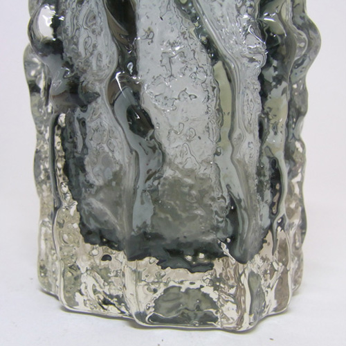 (image for) Whitefriars #9689 Baxter Pewter Glass 6" Textured Bark Vase - Click Image to Close