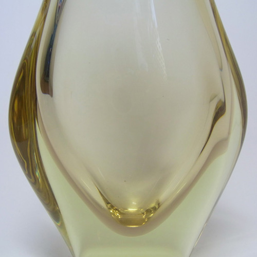 (image for) Zelezny Brod Czech Yellow Glass Vase - Miloslav Klinger - Click Image to Close