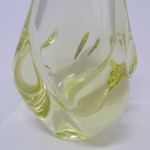(image for) Zelezny Brod Sklo Czech Yellow Citrine Glass Vase - Click Image to Close