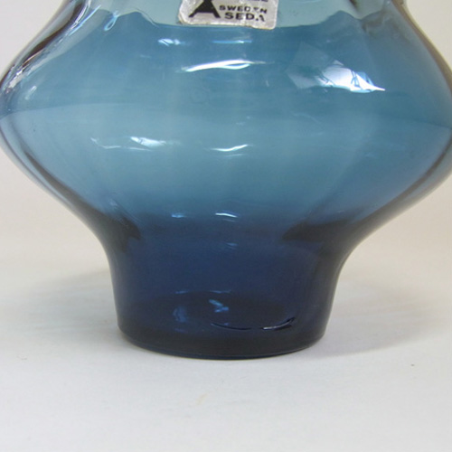 (image for) Aseda Swedish Blue Glass Vase by Bo Borgstrom #B15/17 - Click Image to Close
