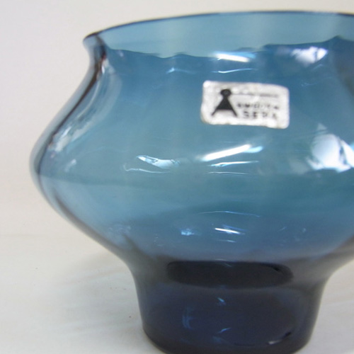(image for) Aseda Swedish Blue Glass Vase by Bo Borgstrom #B15/17 - Click Image to Close