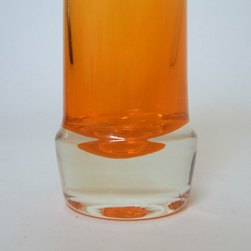 Scandinavian / Swedish Orange Glass Vintage Vase - Click Image to Close