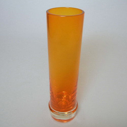 (image for) Scandinavian / Swedish Orange Glass Vintage Vase - Click Image to Close