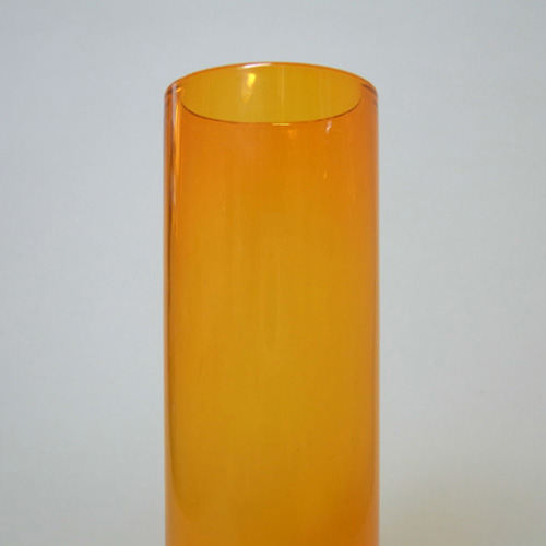 (image for) Scandinavian / Swedish Orange Glass Vintage Vase - Click Image to Close