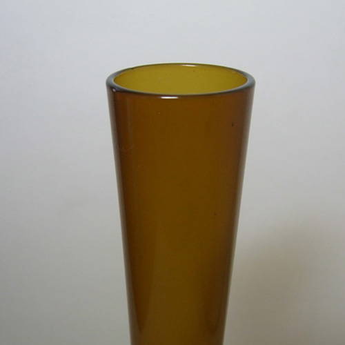 (image for) Aseda Large Swedish Amber Glass Bottle Vase - Labelled - Click Image to Close