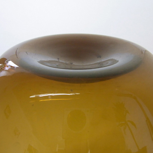 (image for) Aseda Large Swedish Amber Glass Bottle Vase - Labelled - Click Image to Close
