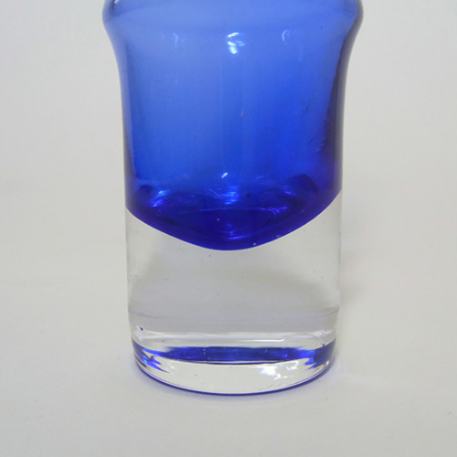 Aseda Swedish Blue Glass Bamboo 6" Vase by Bo Borgstrom #B5/87 - Click Image to Close