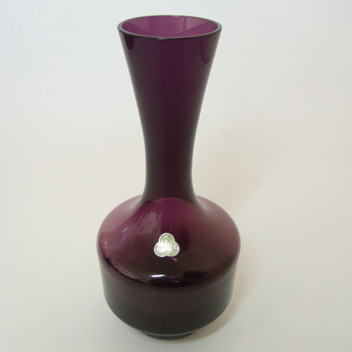 (image for) Stölzle Oberglas Austrian Purple Glass Vase - Labelled - Click Image to Close