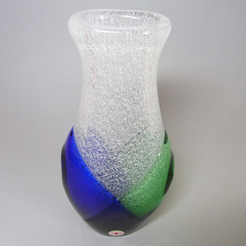 (image for) Beránek #7609 Czech Blue & Green Glass Vase by Frantisek Spinar - Click Image to Close