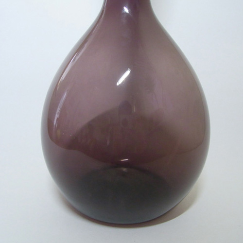 (image for) Large Scandinavian/Swedish 1950's/60's Purple Glass Bottle Vase - Click Image to Close