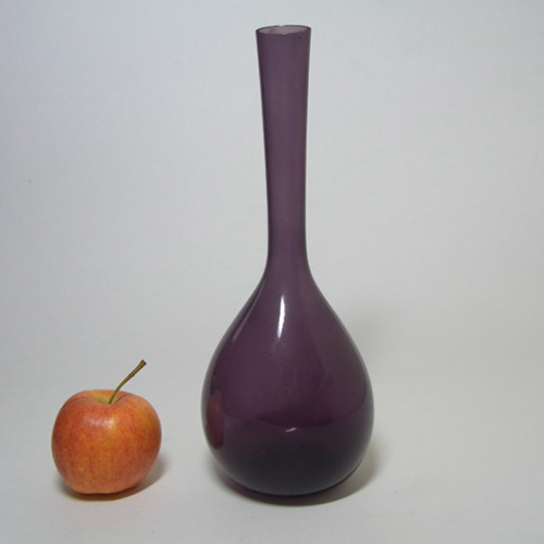 (image for) Elme Swedish/Scandinavian Purple Uncased Glass 9.5" Vase - Click Image to Close