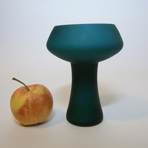 (image for) Carlo Moretti Satinato Turquoise Murano Glass Vase - Label - Click Image to Close