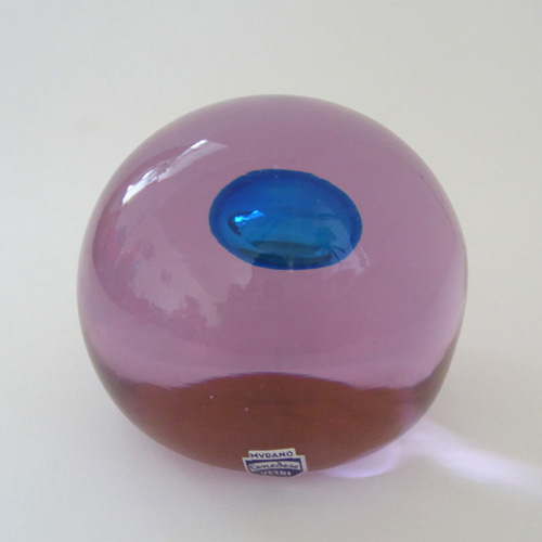 (image for) Cenedese Murano Labelled Neodymium / Alexandrite Glass Paperweight - Click Image to Close