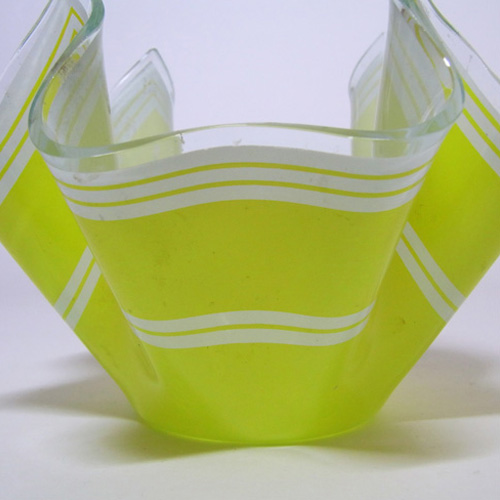 (image for) Chance Brothers Yellow Glass 'Bandel-2' Handkerchief Vase - Click Image to Close