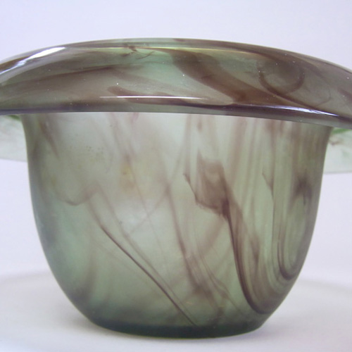 (image for) Davidson #34SD Art Deco Topaz-Briar Cloud Glass Bowl - Click Image to Close