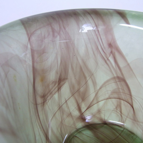 Davidson #34SD Art Deco Topaz-Briar Cloud Glass Bowl - Click Image to Close