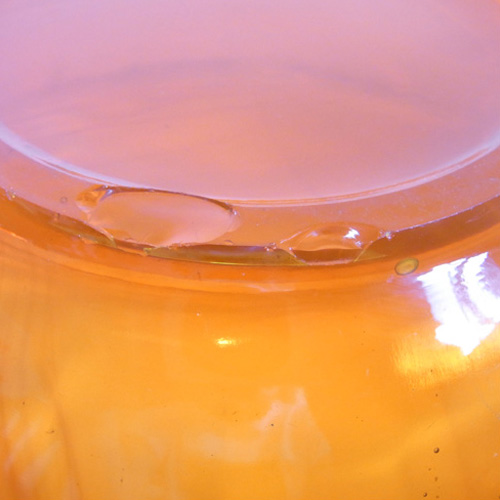 Davidson #732 1930's Art Deco Orange Cloud Glass Bowl - Click Image to Close