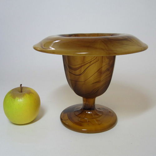 (image for) Davidson #293 Art Deco Amber Cloud Glass Vase - Click Image to Close