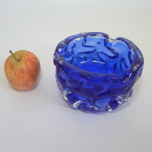 (image for) Crystalex/Bor Czech Blue Glass Bowl by Pavel Hlava 1968 - Click Image to Close