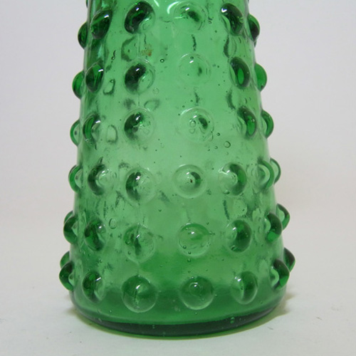 (image for) Taiwanese 1970's Retro Blue Cased Glass Knobbly Vase - Click Image to Close